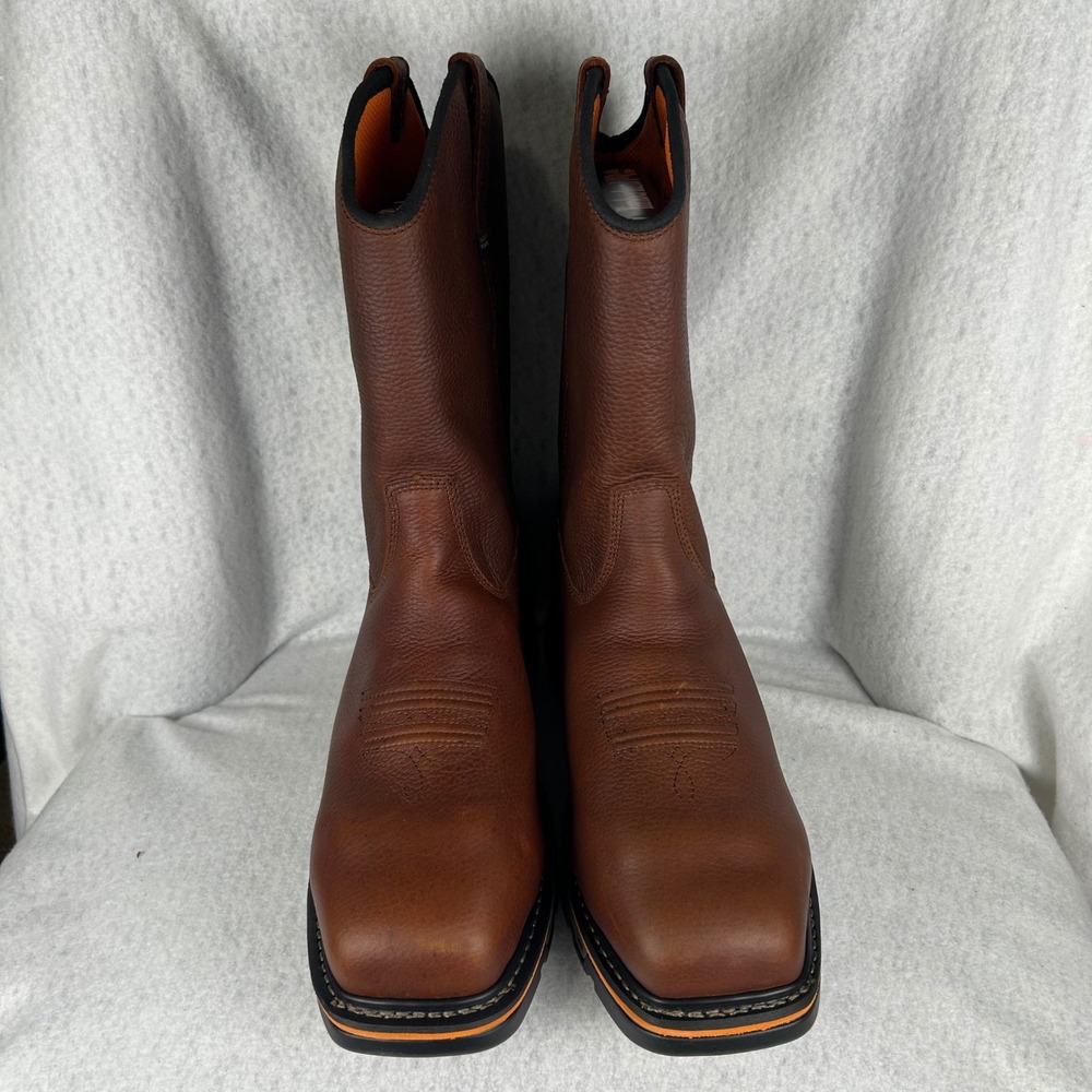 Timberland PRO True Grit Work Boots Mens 11 Brown Waterproof Met Guard Composite - Picture 3 of 9